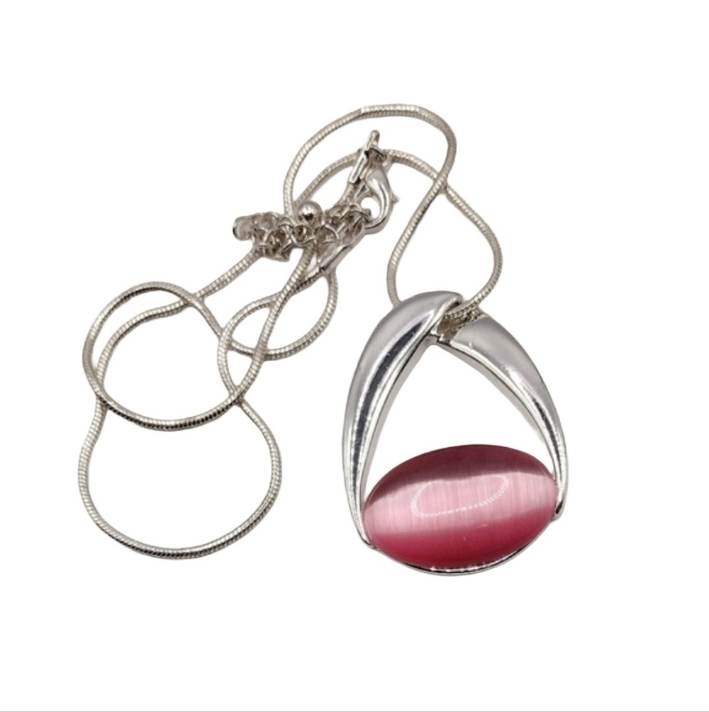 Pink Cats Eye pendant